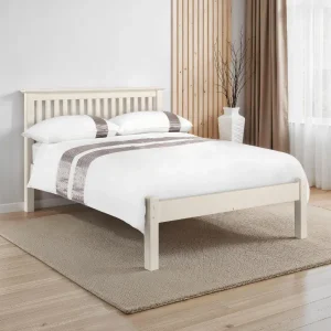 Barcelona Bed - Low Foot End / Stone White