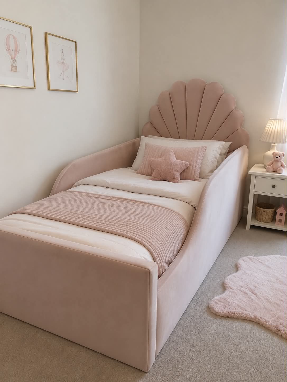 Toddler Bed frame with high side rails
